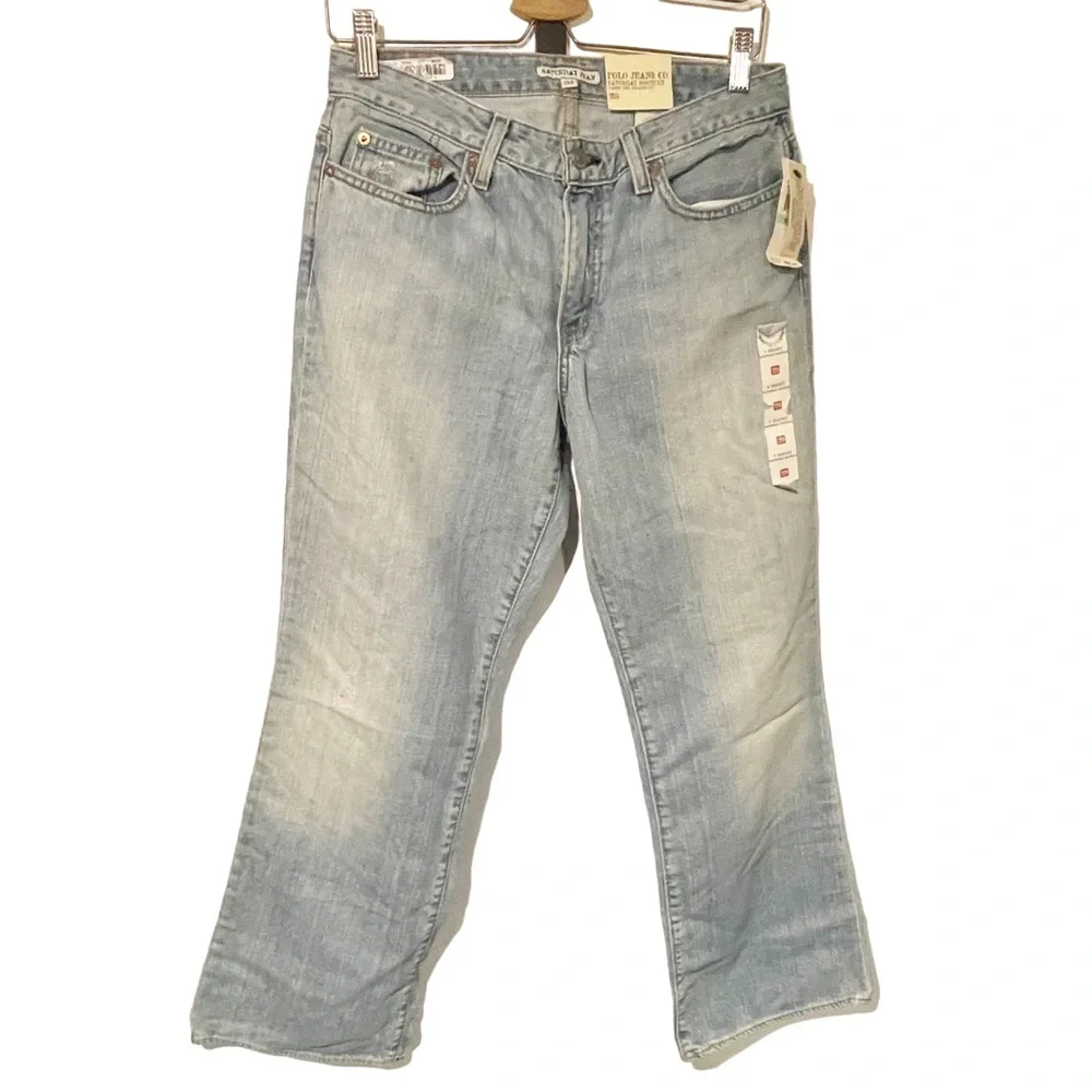 Ralph Lauren Polo Jeans Size 29/8 Bootcut Saturday Jean Light Wash Denim NEW